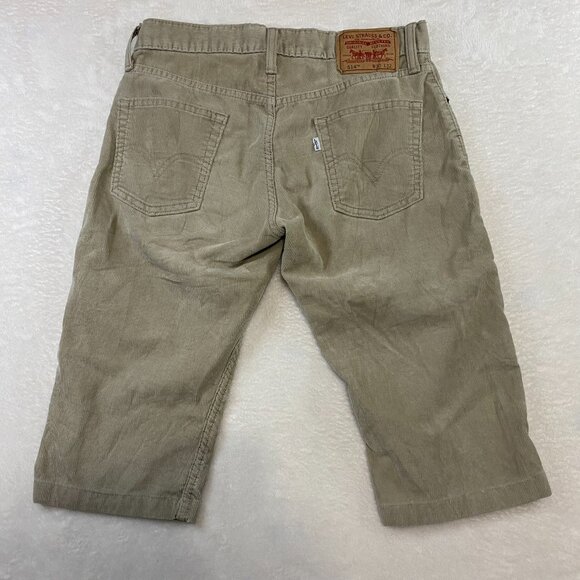 Levi's 514 Men's Slim Straight Beige Corduroy Shorts 30x32 - Picture 4 of 9